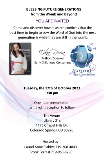 Blessing Future Generations from the Womb and Beyond event flyer